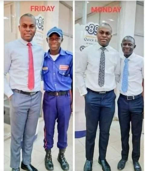 Miracle: Man working as security on Friday becomes a banker on Monday (Photos)
