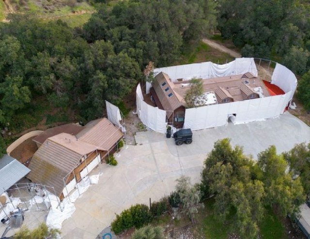 Kanye West's abandoned $2million Los Angeles mansion in disrepair with crumbling walls