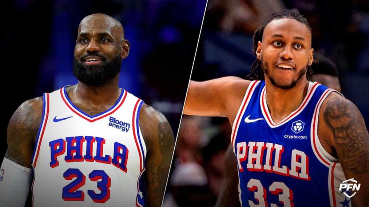 Collage featuring BASKETBALL-NBA-PHI-BOS/ and BASKETBALL-NBA-NOP-PHI/. IMAGN IMAGES via Reuters Connect