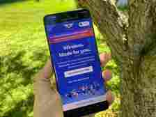 US Mobile website on Galaxy phone outdoors