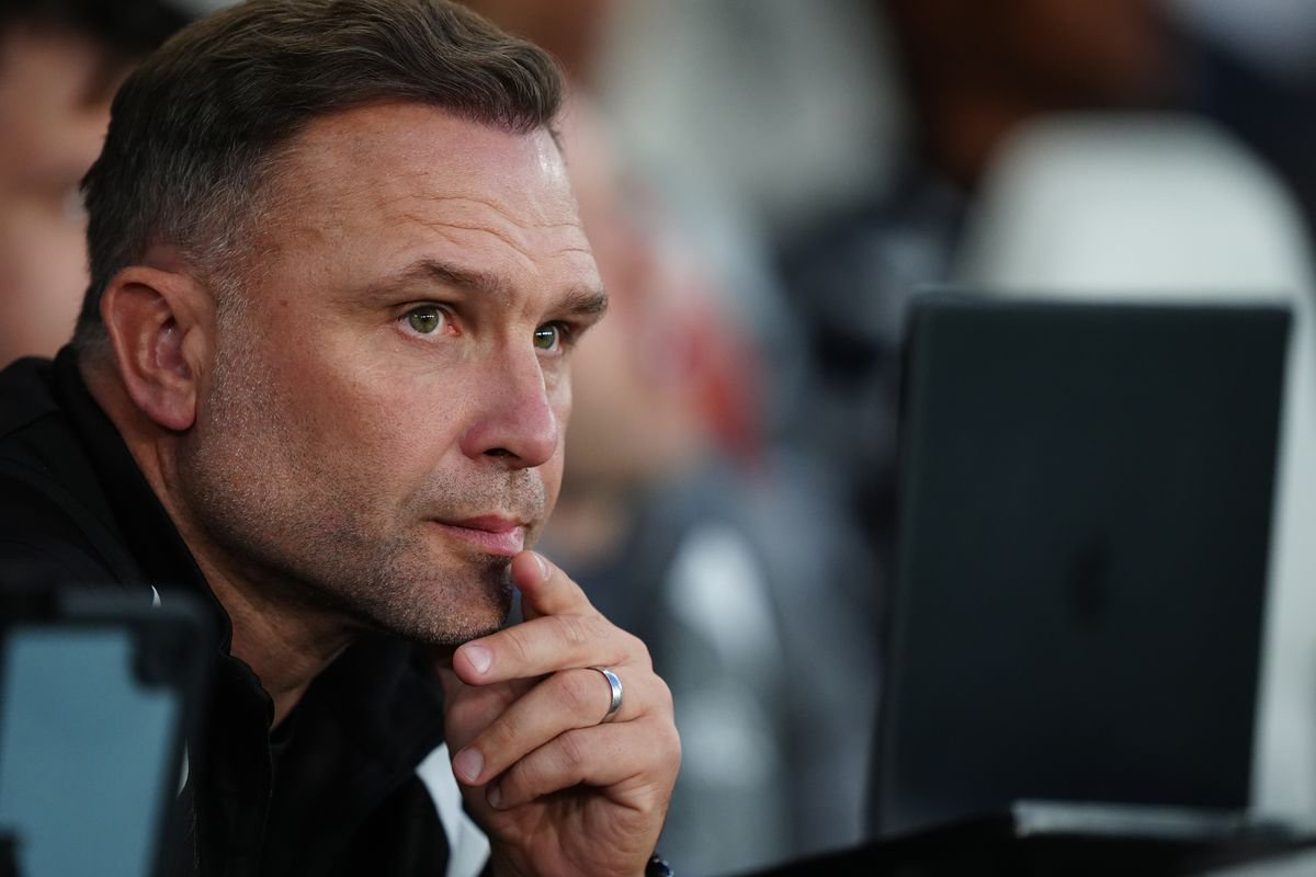 Derby County manager John Eustace during the Sky Bet Championship match at Pride Park Stadium, Derby