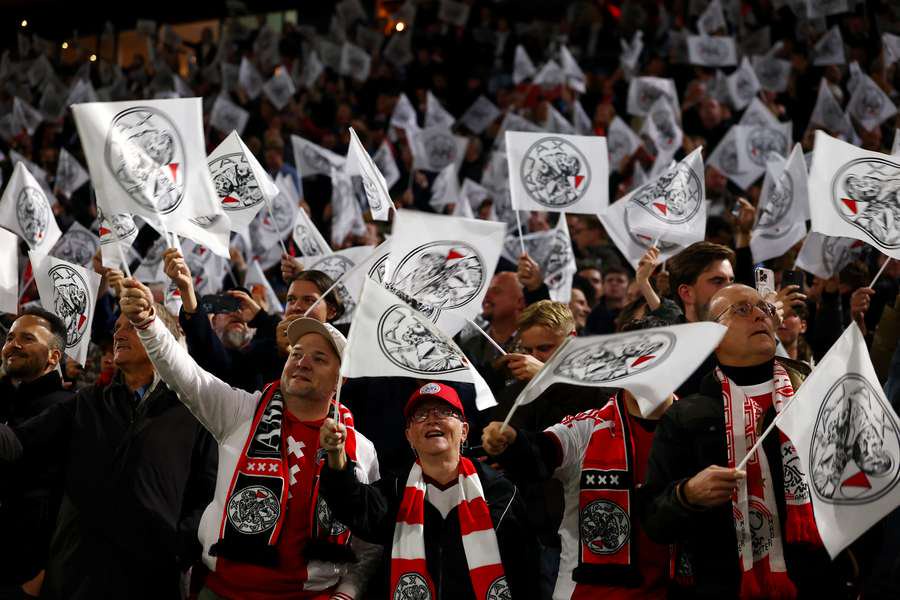Ajax fans prior to kick-off