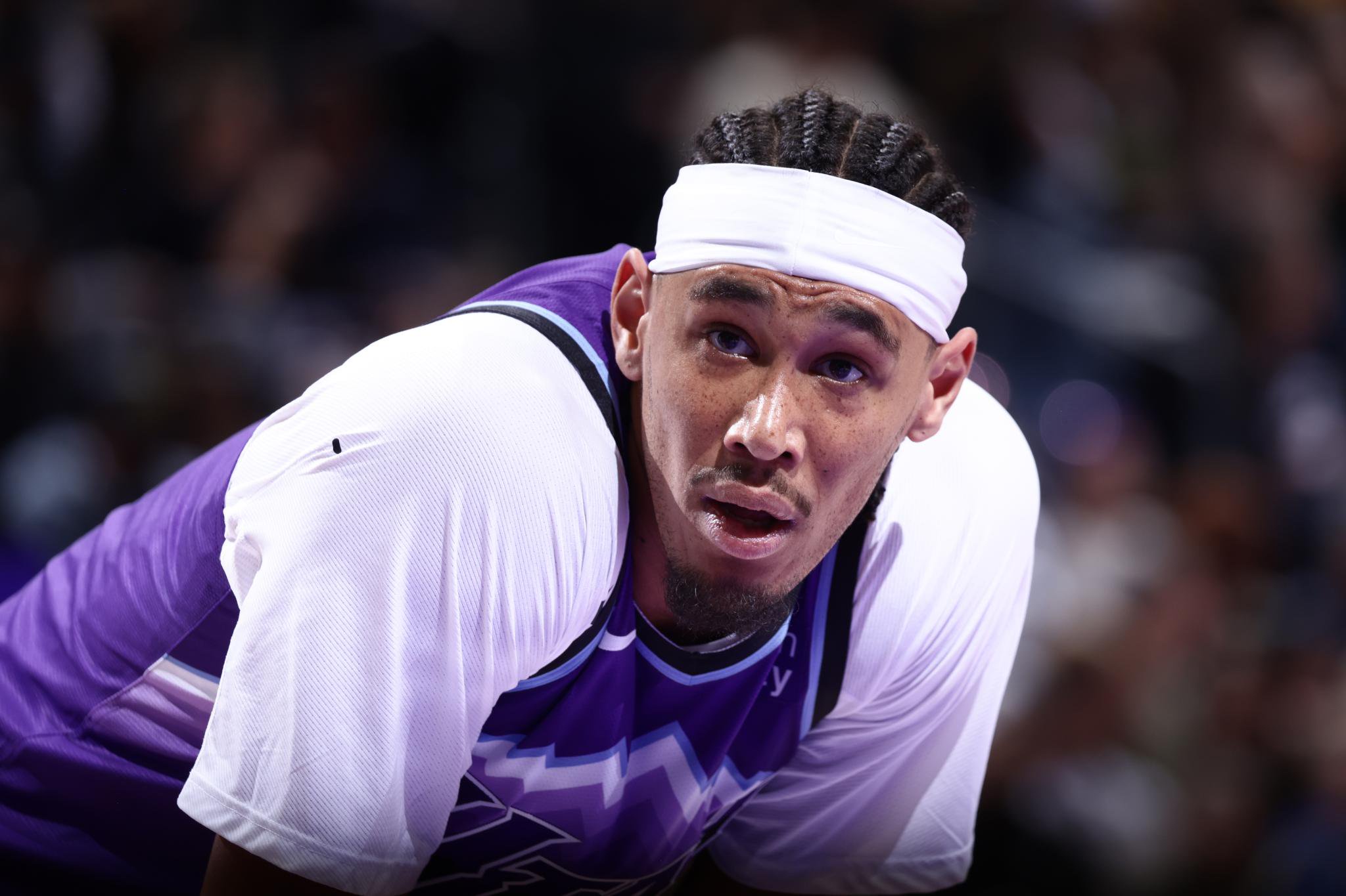Jaxson Hayes (11) of the Utah Jazz looks on during a game against the Los Angeles Lakers at the Delta Center in Salt Lake City, Utah, Sunday, Oct. 25, 2026.