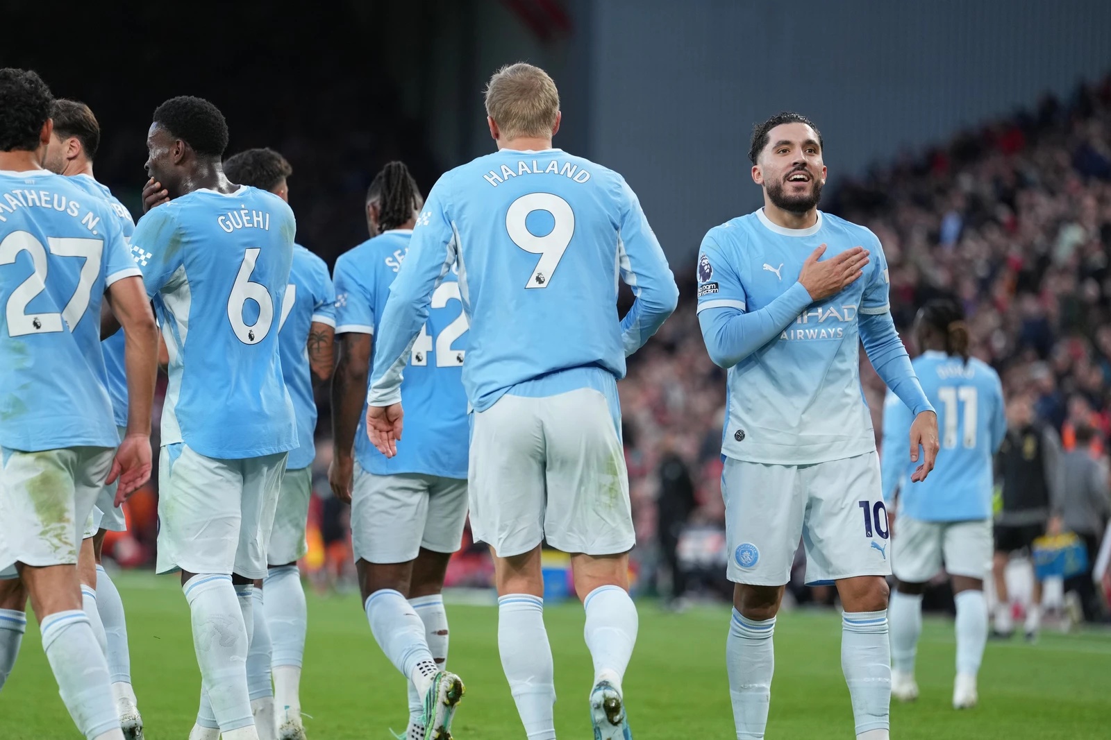Manchester City will try to preserve the Premier League’s only perfect record at Aston Villa this weekend while dealing with mounting injuries and major off-field distractions following their guilty verdict on financial-rule charges. (AP/File)