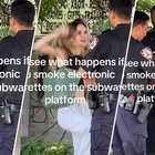 Goyard-toting woman explodes on police over vape in meltdown caught on video