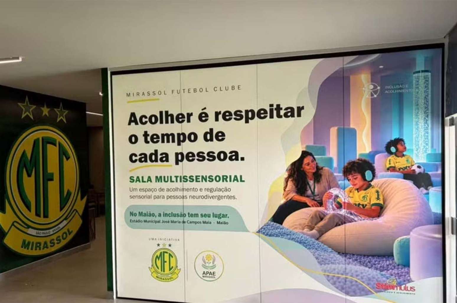 Imagens do novo espaço exclusivo para receber torcedores autistas no Maião –