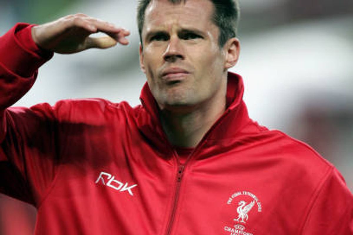 Jamie Carragher of Liverpool before the UEFA Champions League Final match between AC Milan and Liverpool at Ataturk Stadium on May 25, 2005 in Istanbul, Turkey.