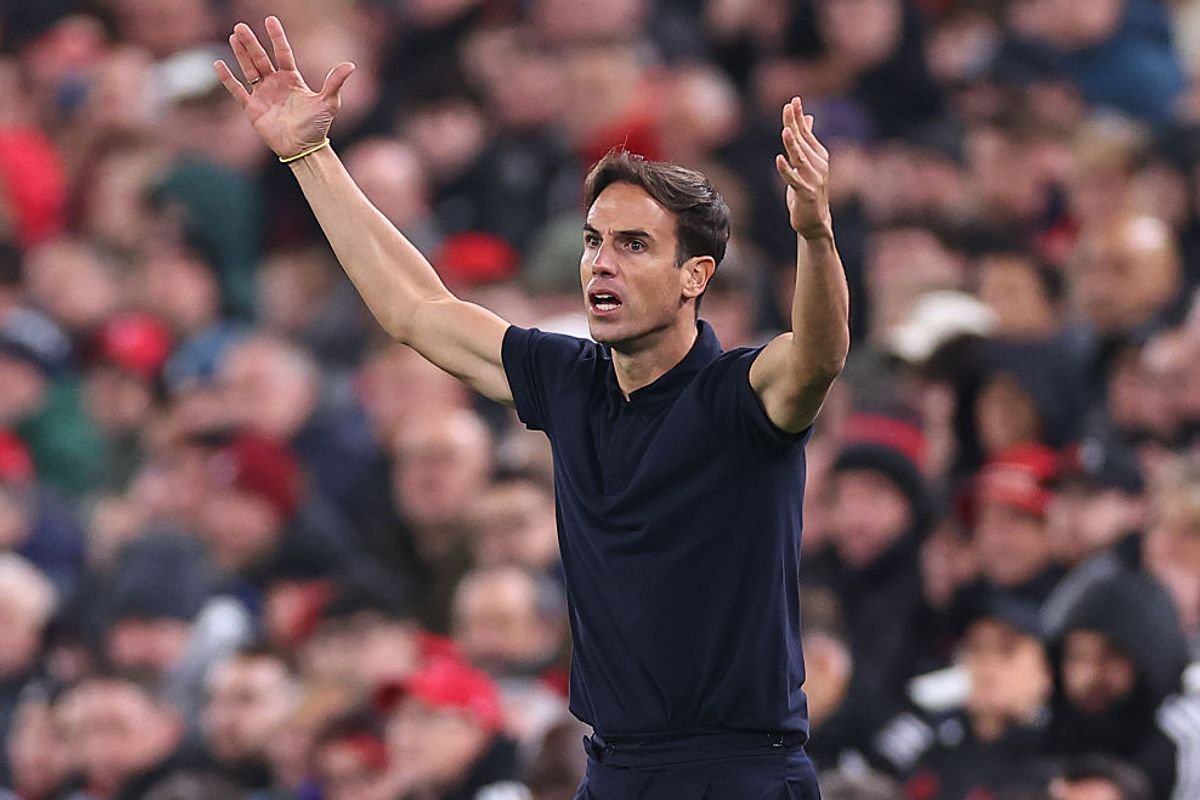 LIVERPOOL, ENGLAND - OCTOBER 20: Inigo Perez, Manager / Head Coach of Villarreal CF during the UEFA Champions League 2026/27 League Phase MD3 match between Liverpool FC and Villarreal CF at Anfield on October 20, 2026 in Liverpool, United Kingdom. (Photo by Robbie Jay Barratt - AMA/Getty Images)