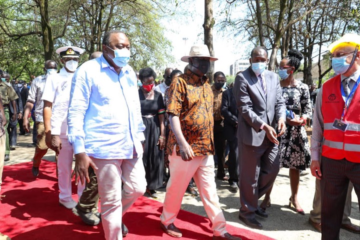 President Uhuru Kenyatta hosted by ODM leader Raila Odinga during a tour of Kisumu county on October 22.