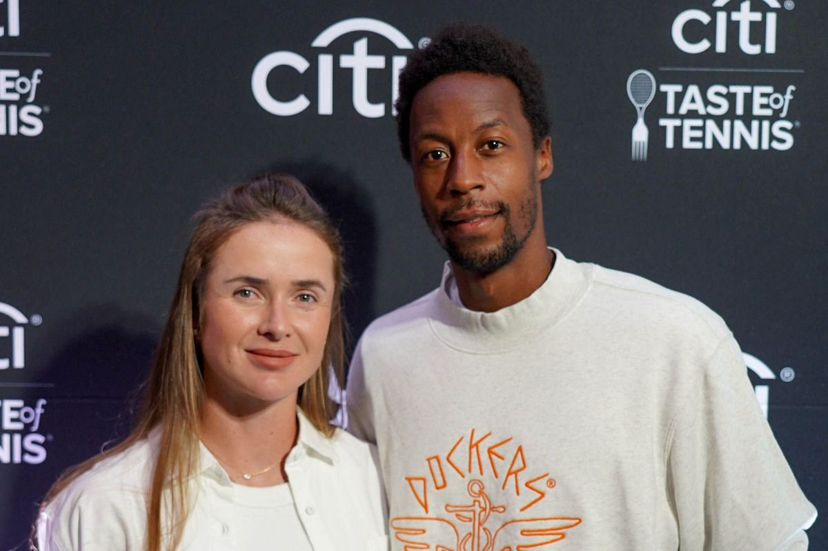 WASHINGTON, DC - JULY 30: Elina Svitolina and Gael Monfils attends Citi Taste of Tennis Washington, D.C. 2023 at La Vie on July 30, 2023 in Washington, DC. (Photo by Leigh Vogel/Getty Images for AYS Sports Marketing) 