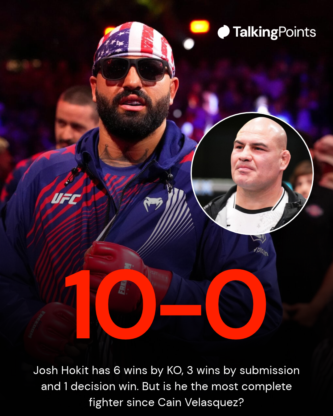 Josh Hokit is currently 10-0 in MMA and is widely regarded as the most athletic heavyweight