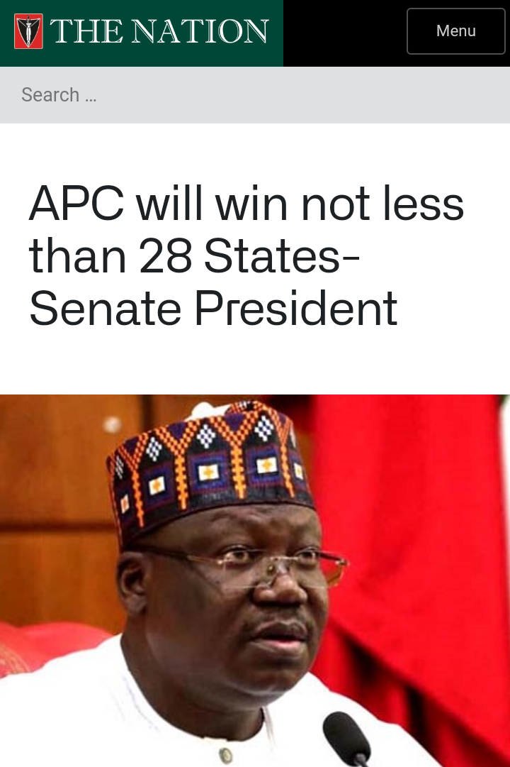 Today's Headlines:Naira Scarcity Reduced Vote-Buying_Buhari APC ll Win Not Less Than 28 States-Lawan
