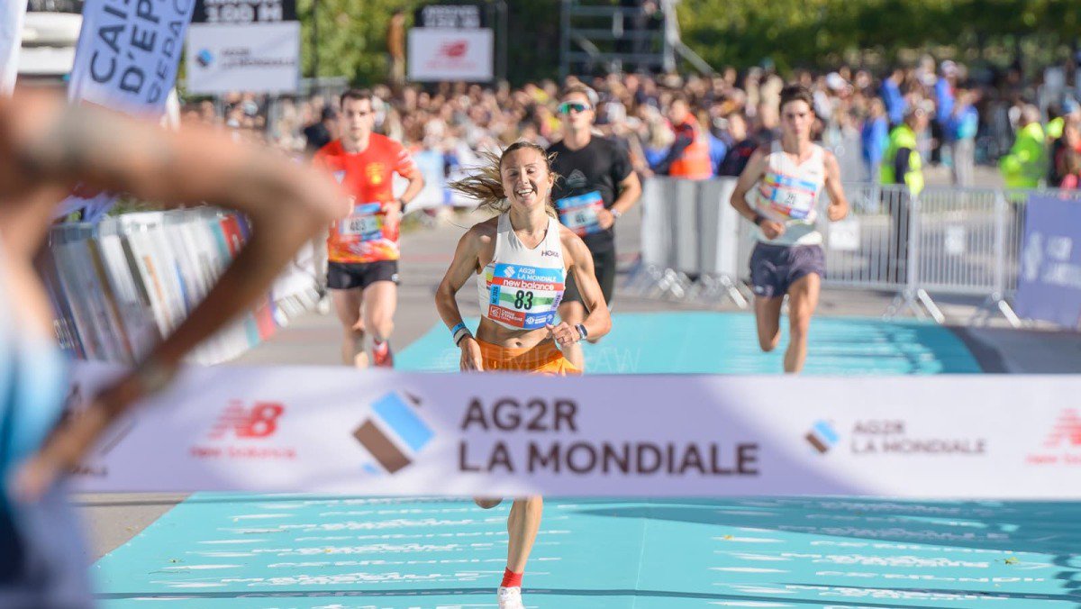 Allesia Zarbo était la première femme à passer la ligne d’arrivée en 1h 09'03".