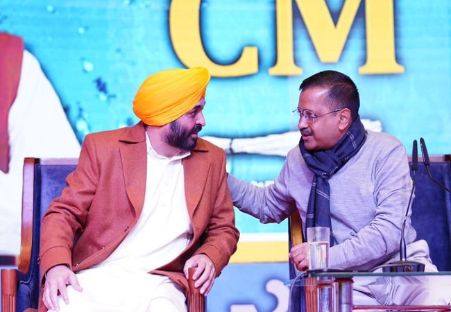bhagwant mann and kejriwal
