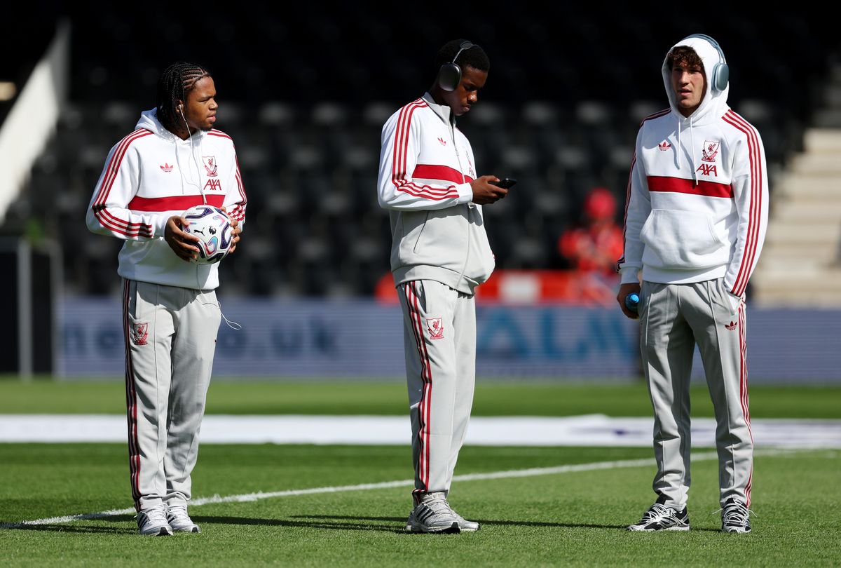 Trey Nyoni and Lewis Koumas of Liverpool