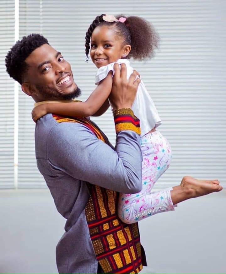 Ghanaian actor and model, James Timothy Gardiner has been spotted in new pictures showing off his cute lookalike daughters.