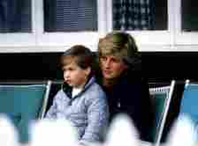 WINDSOR, UNITED KINGDOM - MAY 17:  Princess Diana With Prince William Sitting On Her Lap At Polo.  (Photo by Tim Graham Photo Library via Getty Images)