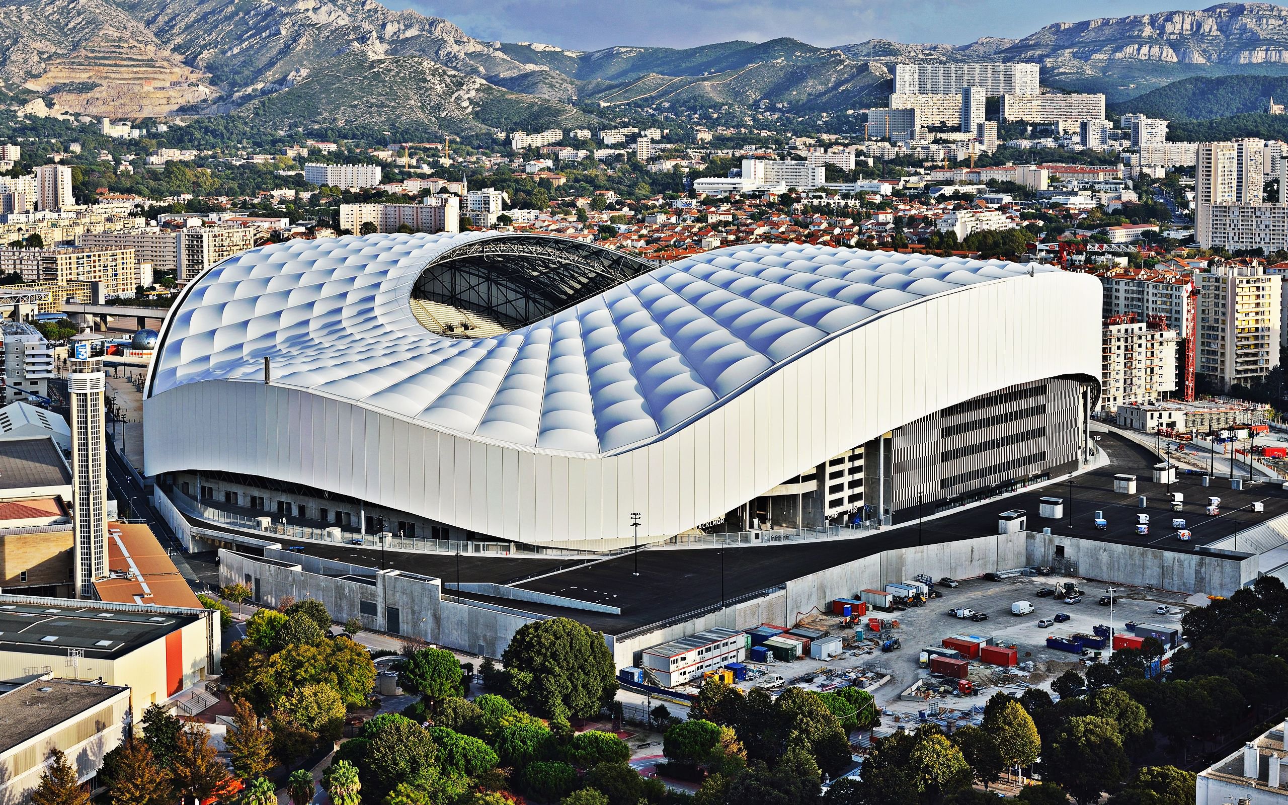 Download wallpaper stade velodrome marseille france olympique marseille stadium french football stadium orange velodrome for 