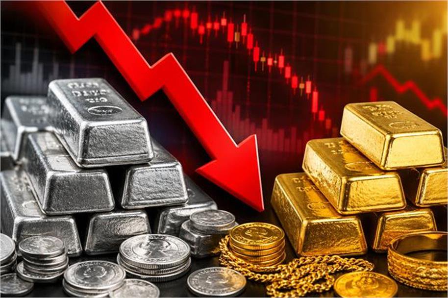 gold  silver prices fall sharply silver drops 10 000 in 5 days