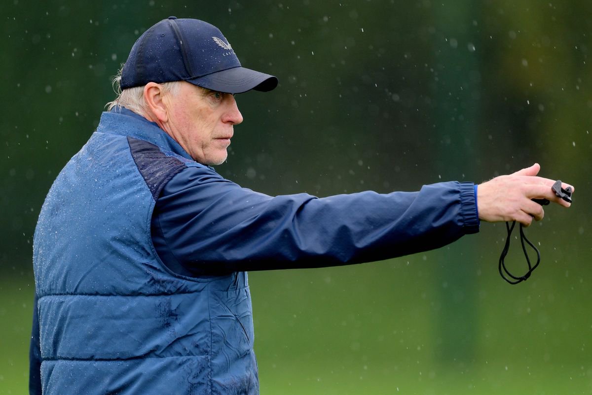 David Moyes during an Everton training session at Finch Farm on October 20, 2026