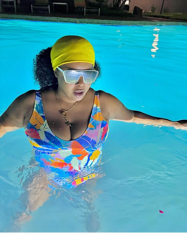 Actress Dayo Amusa Causes A Stir With New Photos Of Herself In Bikini Outfit