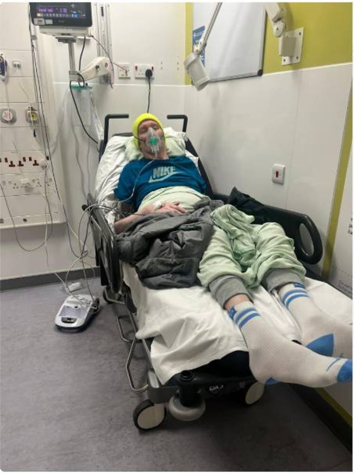 David Smith in hospital