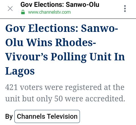 Lagos Gubernatorial Election: Sanwo-Olu Defeats Gbadebo Rhodes-Vivour In His Polling Unit