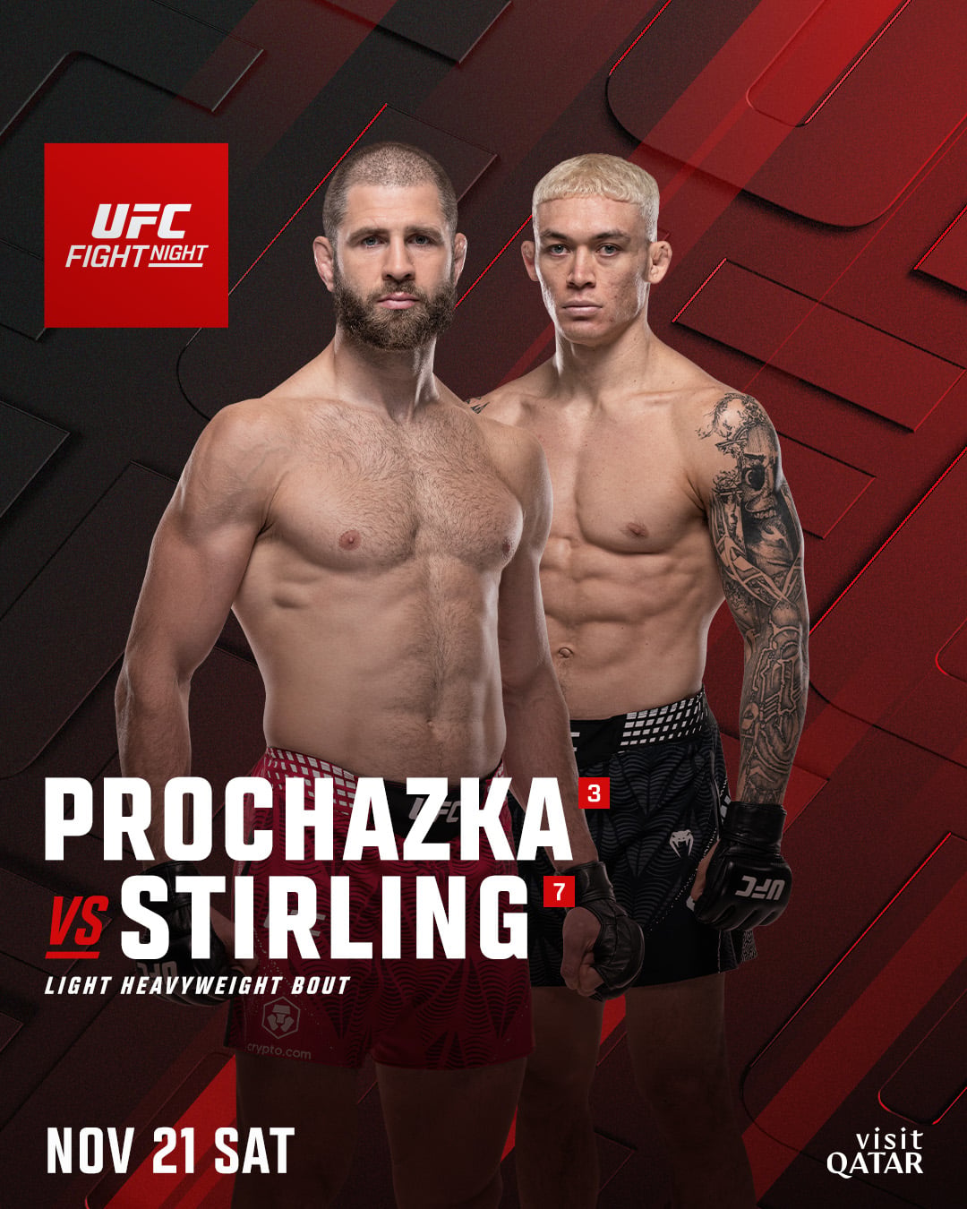 Prochazka vs. Striling UFC Qatar poster