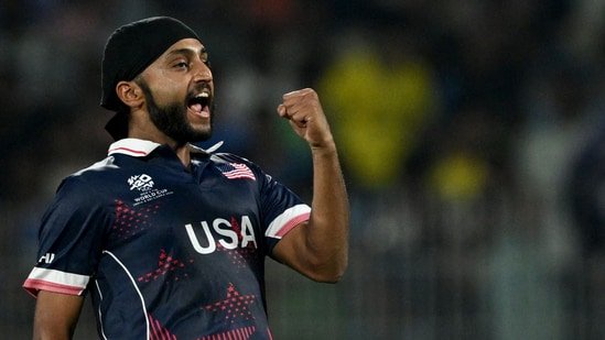 Harmeet Singh picked up four wickets in the middle phase and helped USA take complete control of the match.(AFP)
