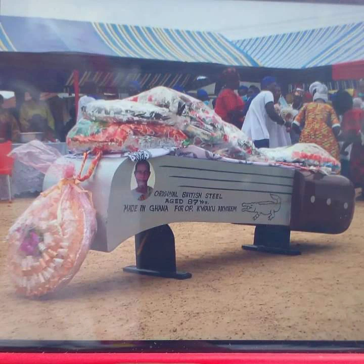Photos: Man buried in cutlass coffin causes massive reactions