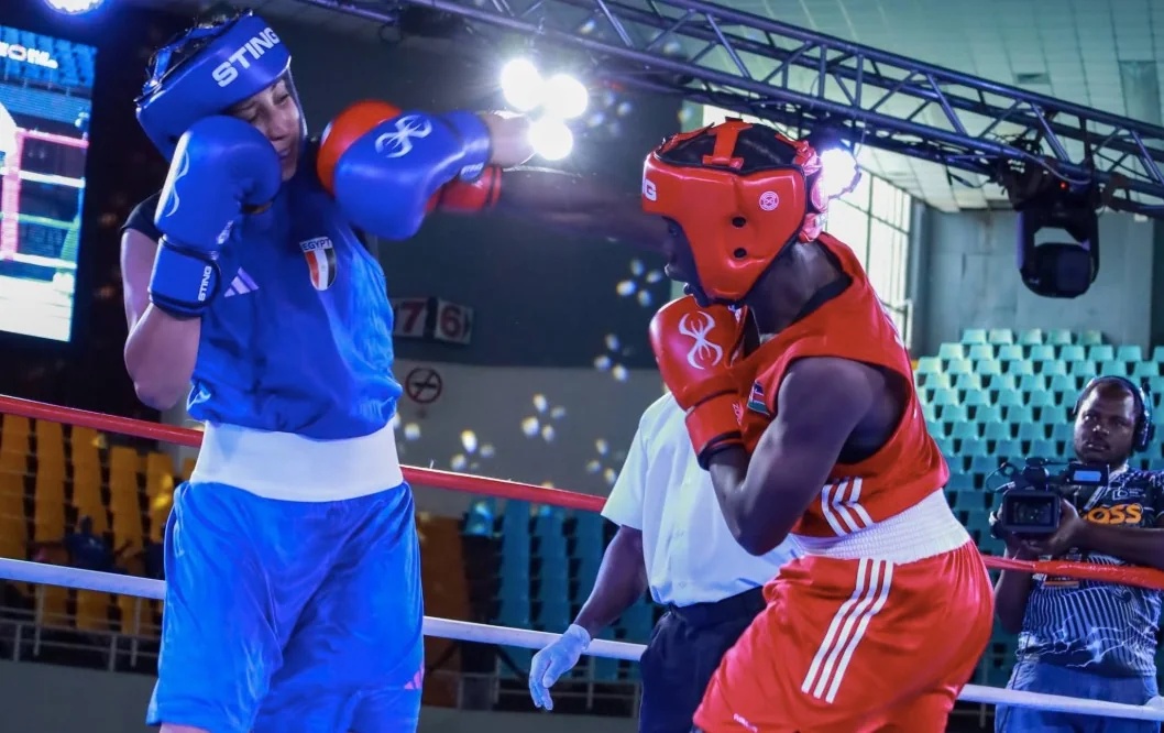 Four Kenyan women boxers strike gold at World Boxing African Elite Championships - Action between Kenya’s Rosemarion Otieno and Egypt’s Rahma Mohammed during their women’s lightweight semi-final bout at the World Boxing African Elite Championships in Nairobi on October 22, 2026. (Photo: Boxing Federation of Kenya) 