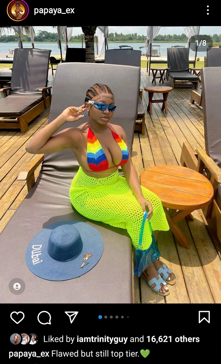 Nigerian Influencer Papaya Ex Stirs Reactions As She Shares New Attractive Pictures Online