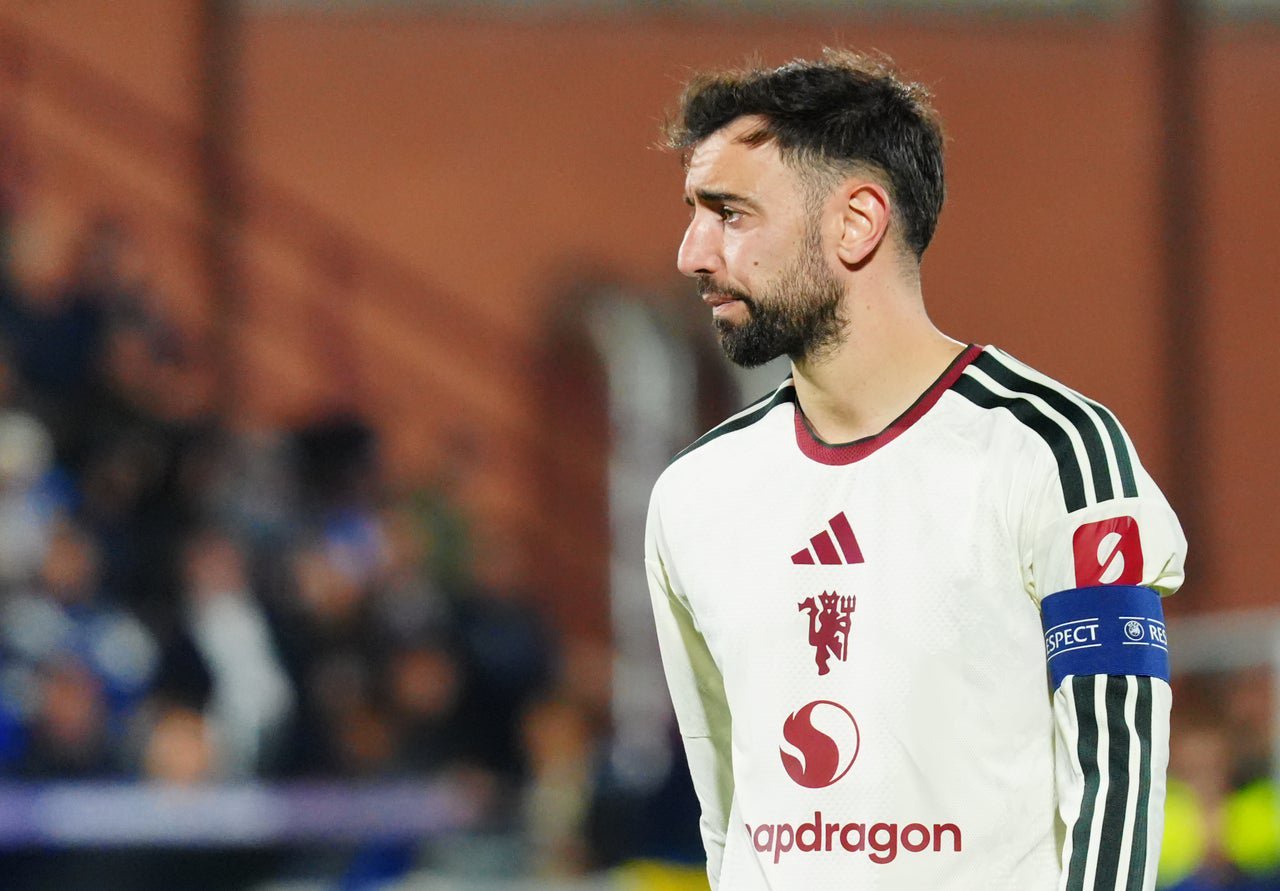 Bruno Fernandes questioned Michael Carrick’s tactics after the Como defeat (Luca Rossini). (PA Wire)