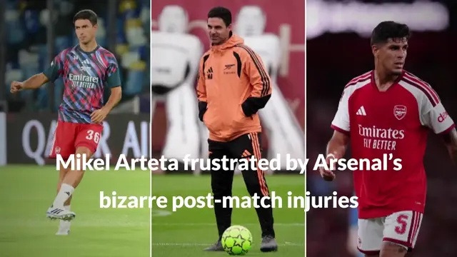 Mikel Arteta frustrated by Arsenal’s bizarre post-match injuries