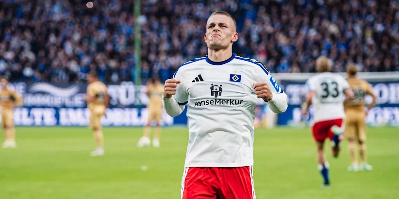 Wieder der Schweizer: Muheim schiesst HSV mit Tor in der 88. Minute zum Sieg