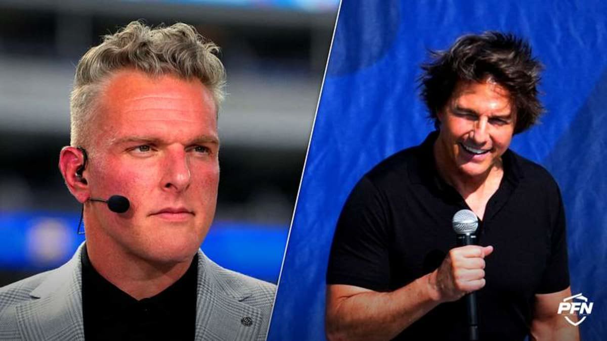 NFL analyst Pat McAfee and Actor Tom Cruise.