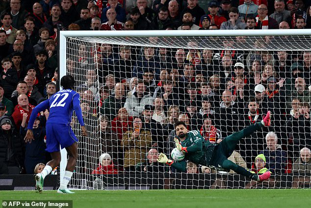 Giorgi Mamardashvili made a crucial stop from Emmanuel Emegha's penalty, which would have won the tie for Chelsea just before that