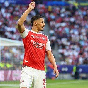 24.º William Saliba, defesa do Arsenal campeão inglês e da seleção de França. Odds Unibet: 550 - Foto: Imago