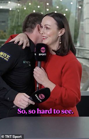 Allen was then consoled by TNT Sport's Rachel Casey