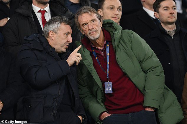 United technical director Jason Wilcox (left) was on the receiving end of Martinez's anger