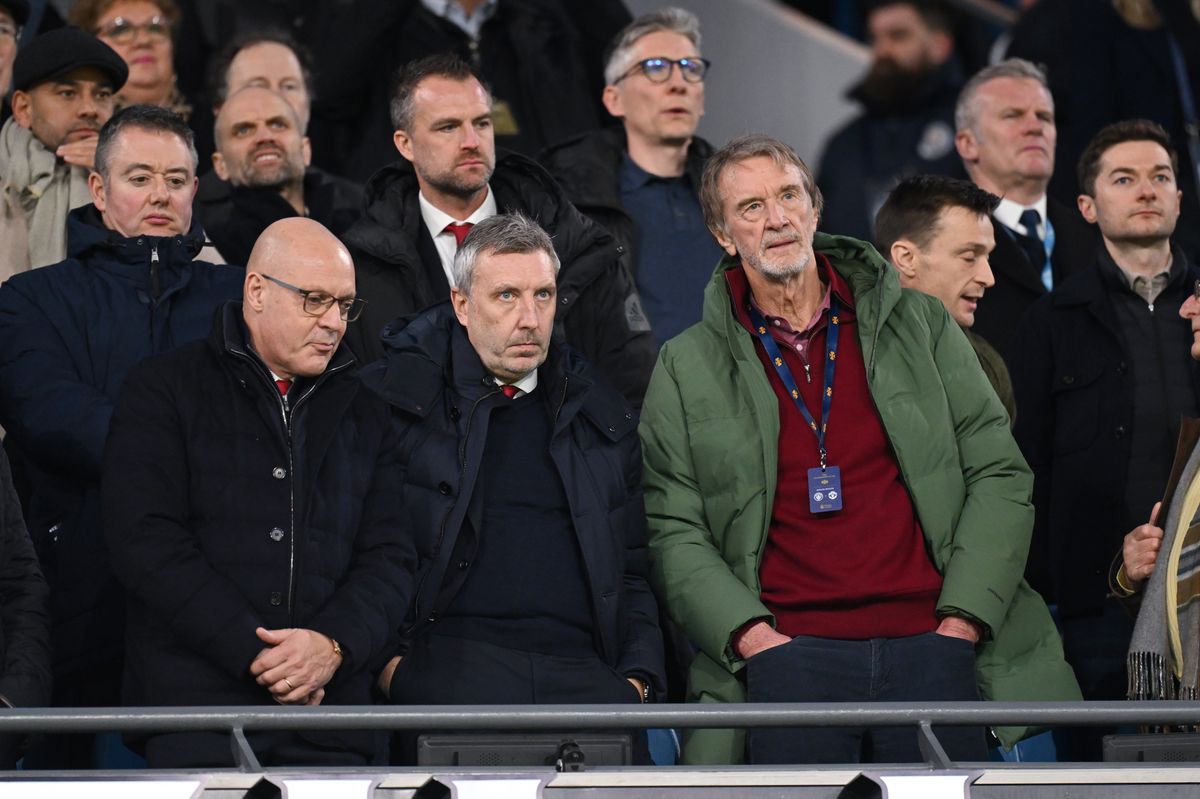 Manchester United chiefs Jason Wilcox and Sir Jim Ratcliffe.