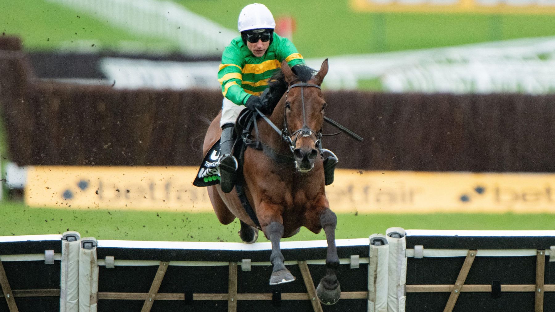 The New Lion on his way to Unibet Hurdle victory