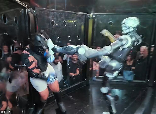 The robot had a kick force of 850 pounds. However, after two rounds, LaPenna won the fight