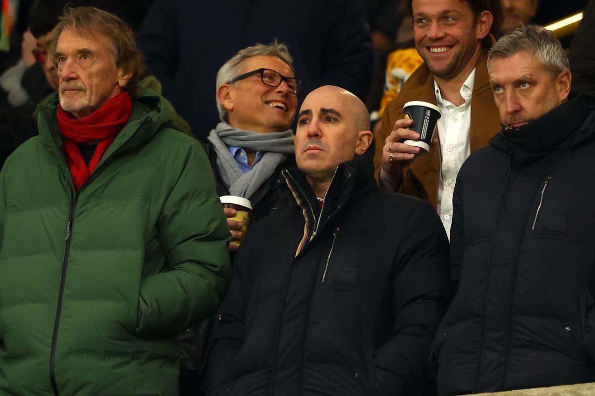 Sir Jim Ratcliffe, chief-executive Omar Berrada and technical director Jason WIlcox