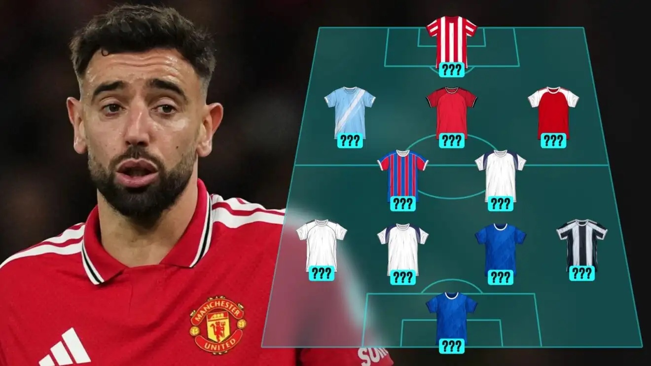 Bruno Fernandes, Premier League overrated XI graphic