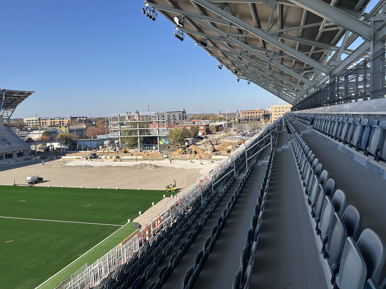 Inside Amway Stadium as construction is underway. (Oct. 23, 2026)