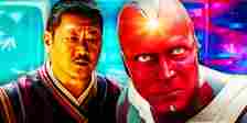 Vision and Wong in the MCU with WandaVision background