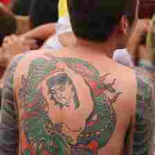 Pesin dragon tattoo for back