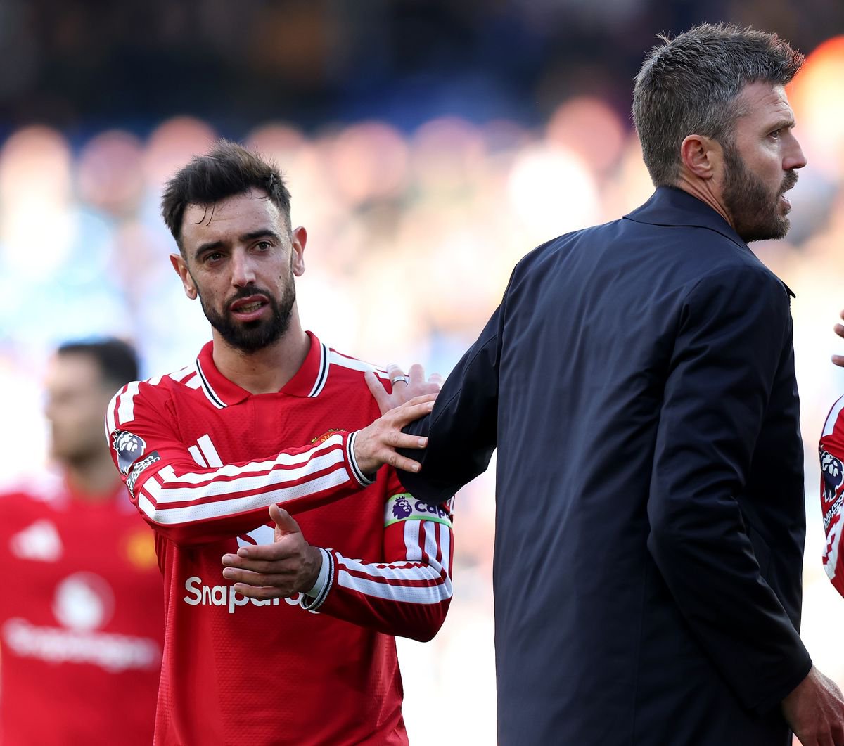 Bruno Fernandes and Michael Carrick