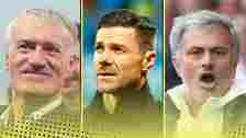 Managers that have rejected the chance to become Liverpool manager (L-R): Didier Deschamps, Xabi Alonso, Jose Mourinho